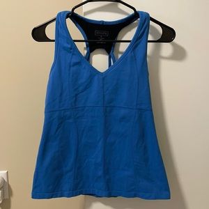 Athleta racerback styled work out tank top with open back size medium EUC